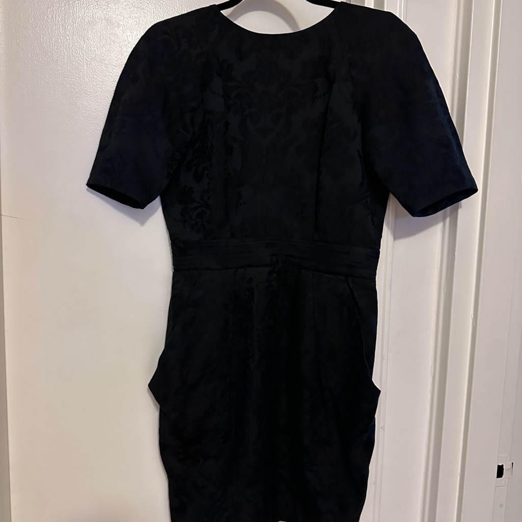 Stella Mccartney Elegant Black Midi Dress, 42